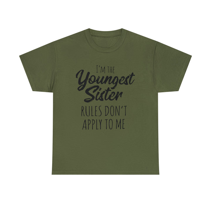 IM THE YOUNGEST=Unisex Heavy Cotton Tee