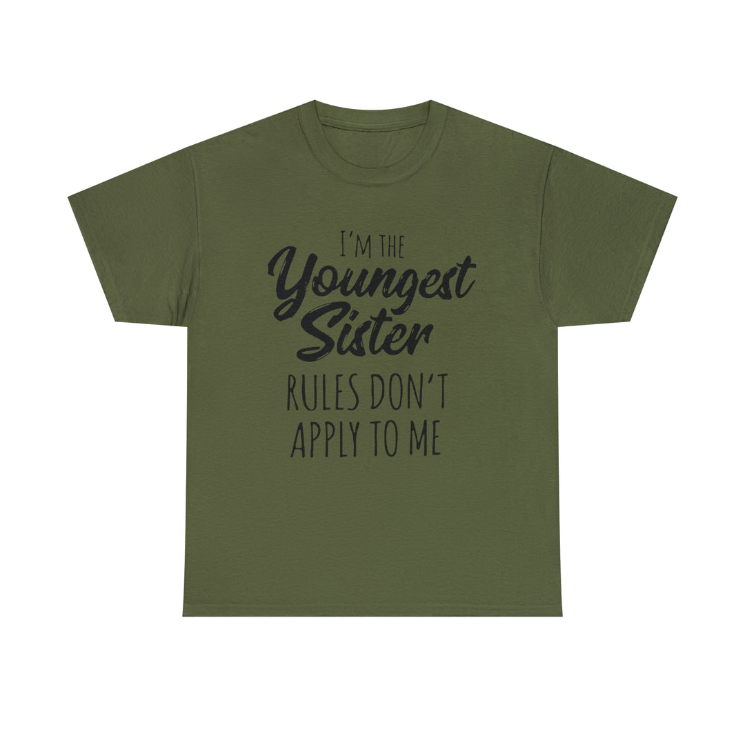 IM THE YOUNGEST=Unisex Heavy Cotton Tee