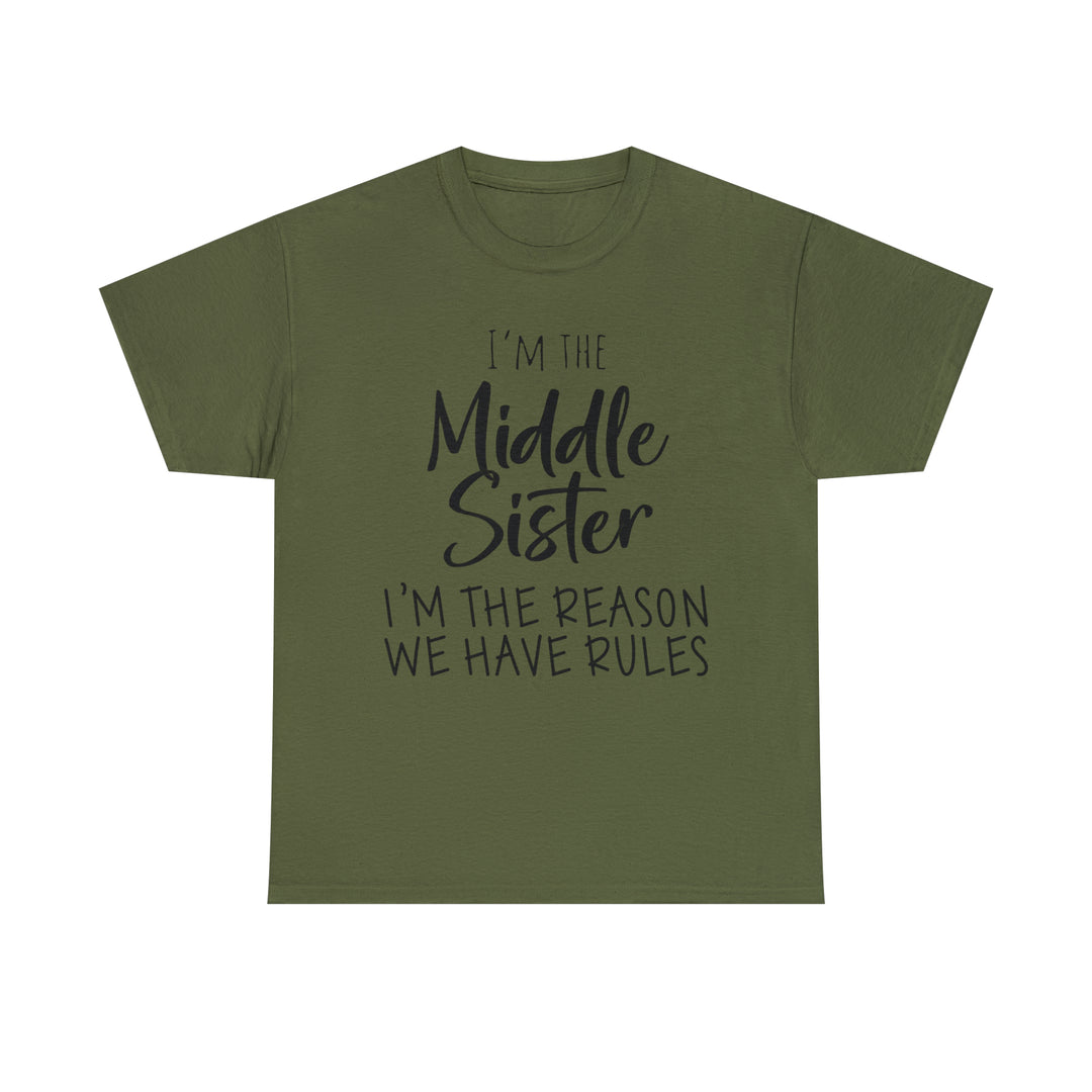 IM THE MIDDLE=Unisex Heavy Cotton Tee