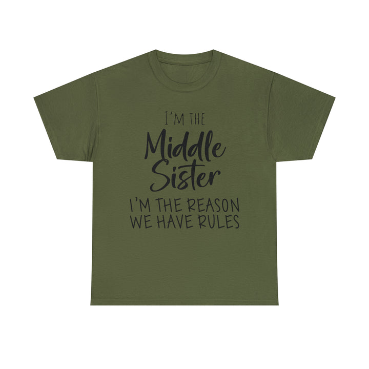 IM THE MIDDLE=Unisex Heavy Cotton Tee