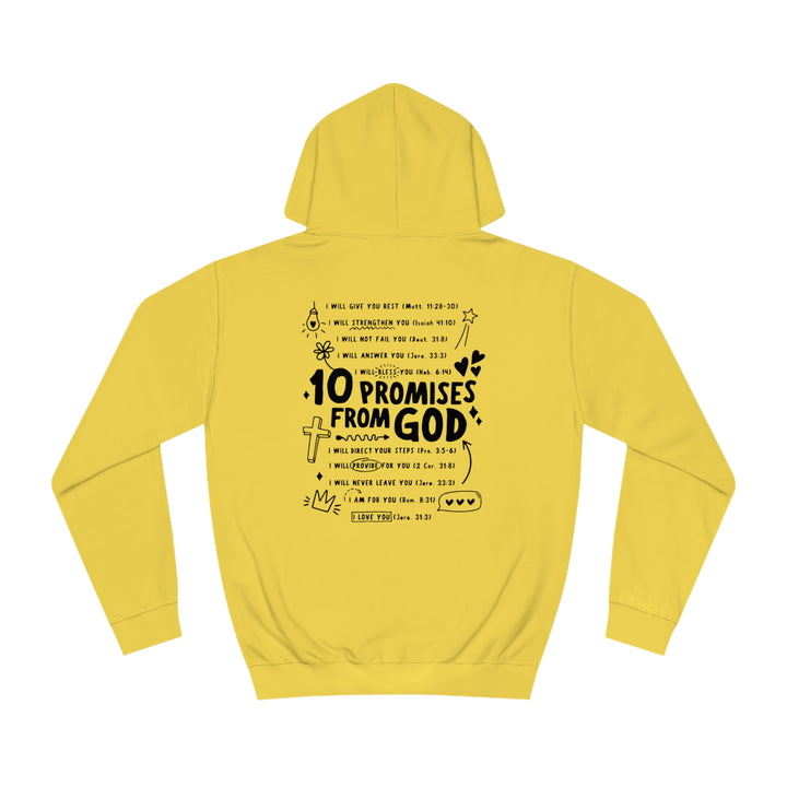 10 Promises Of God=Unisex College Hoodie