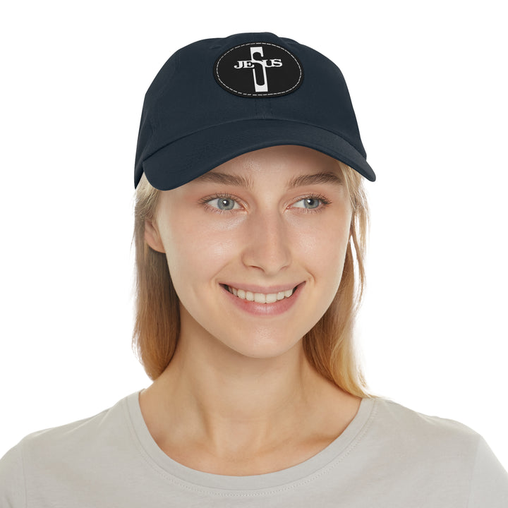 Jesus Hat with Leather Patch (Round)