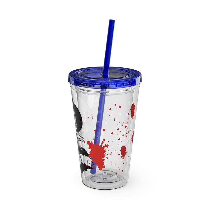 Freddy Halloween=Sunsplash Tumbler with Straw, 16oz