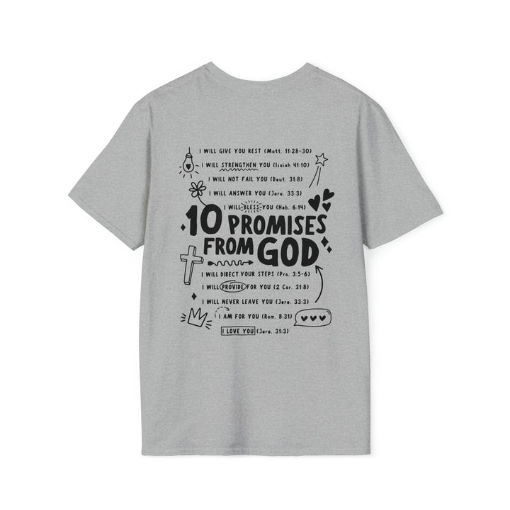 10 Promises For God=Unisex Softstyle T-Shirt