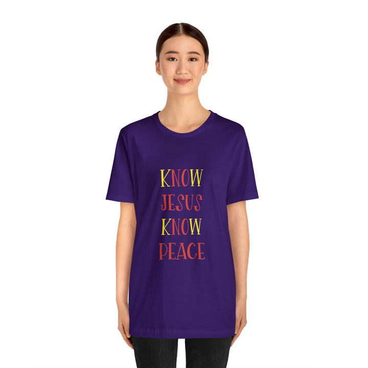Know Jesus-Unisex Jersey Short Sleeve Tee