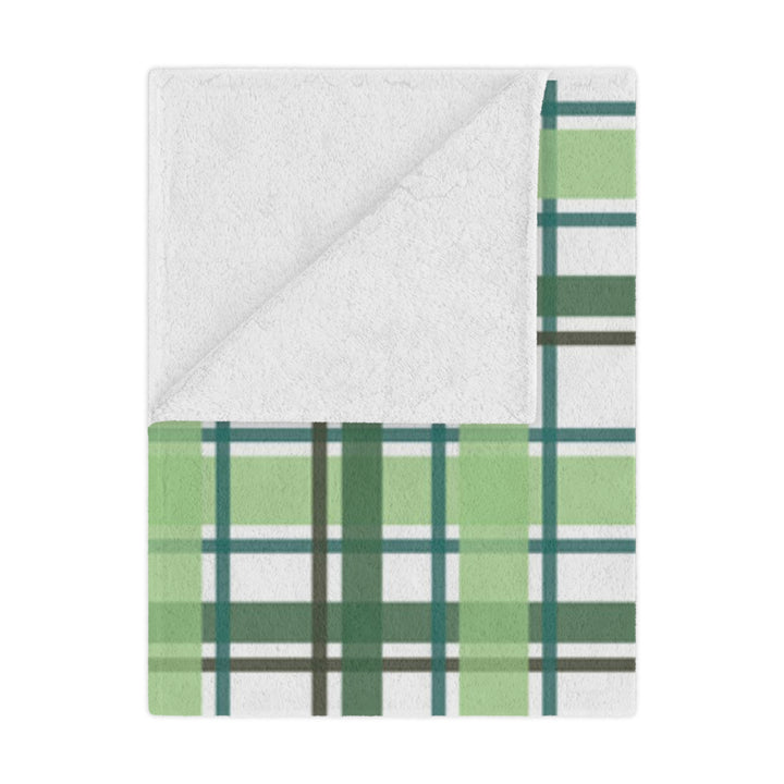 Green Plaid Minky Blanket