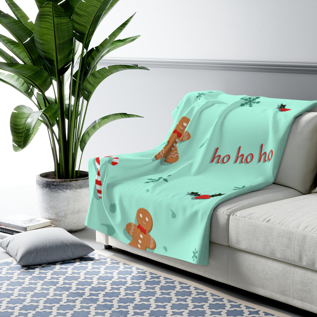 HO HO HO Sherpa Fleece Blanket