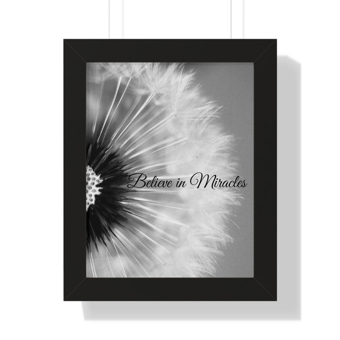 BELIEVE IN MIRACLES=Framed Vertical Poster