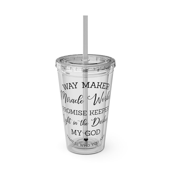 Way Maker=Sunsplash Tumbler with Straw, 16oz