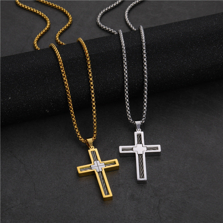 European And American Titanium Steel Long Necklace