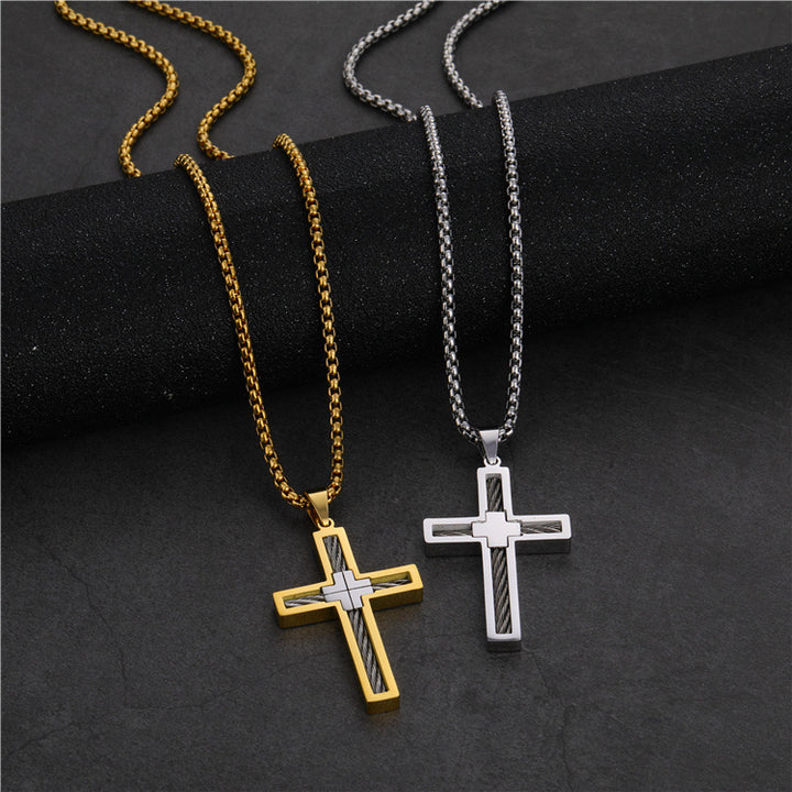 European And American Titanium Steel Long Necklace