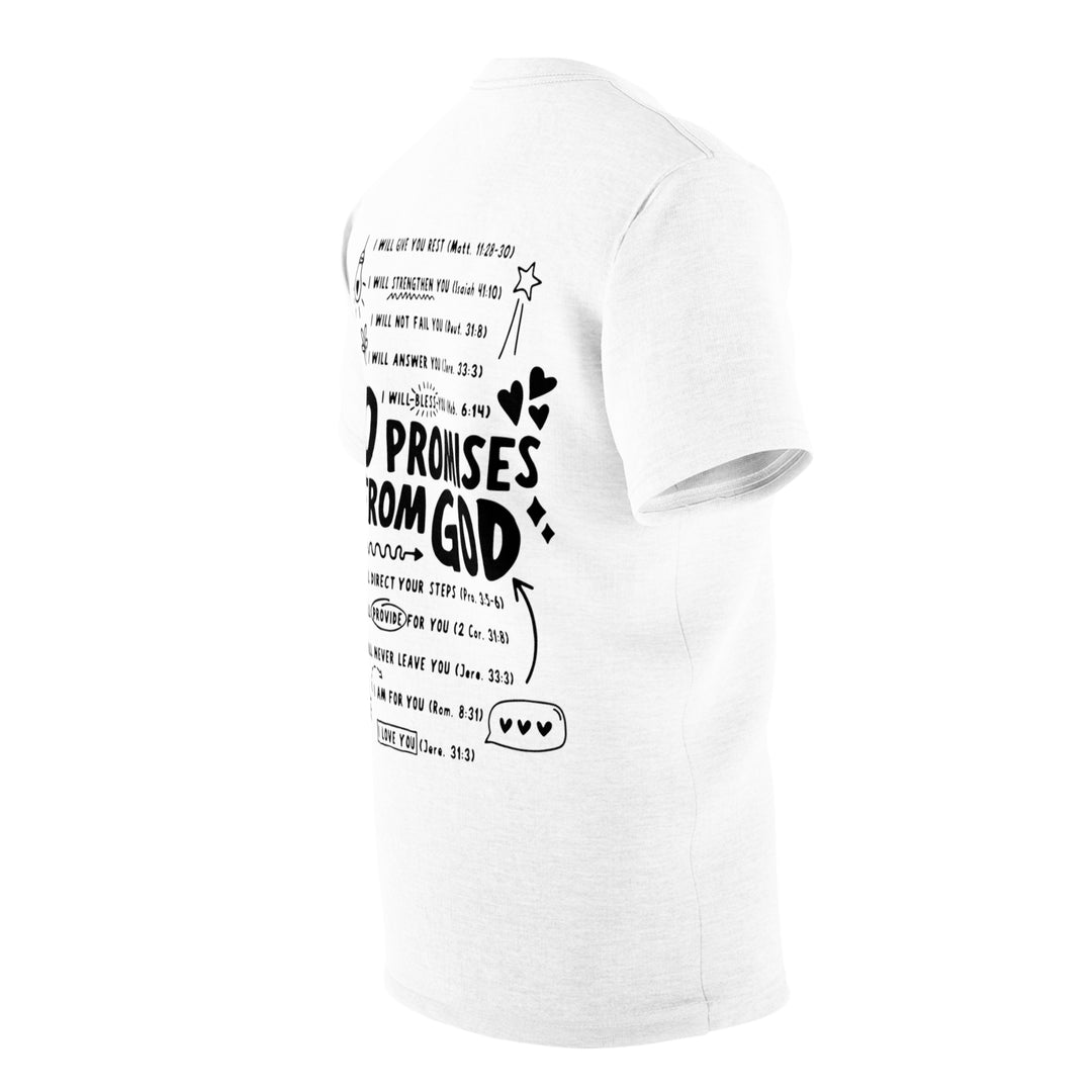 10 Promises From God=Unisex Cut & Sew Tee (AOP)