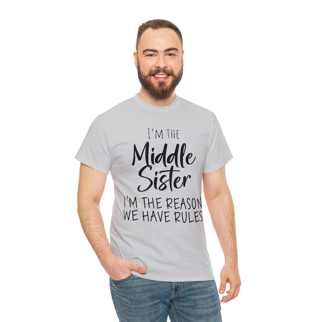 IM THE MIDDLE=Unisex Heavy Cotton Tee