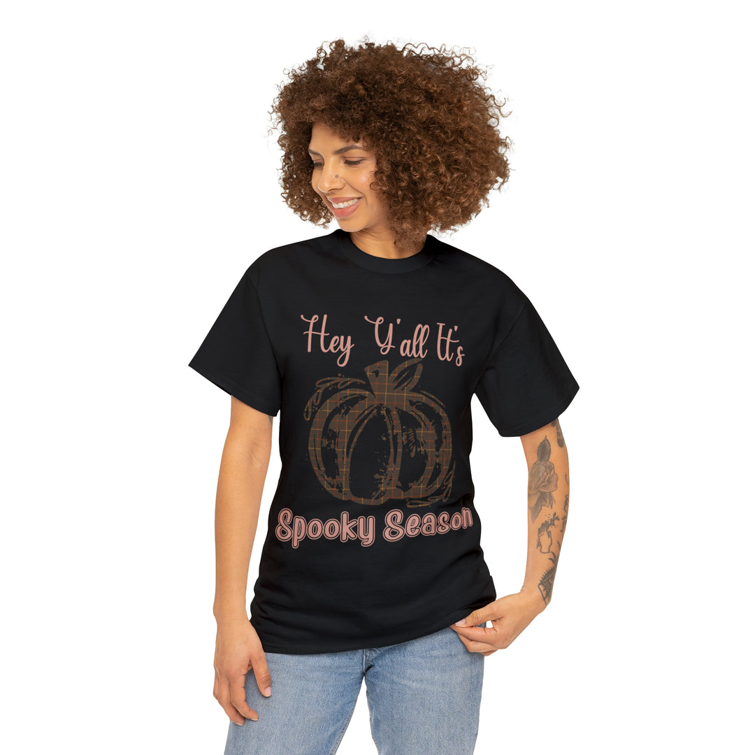 Hey Yall its spooky season-Unisex Heavy Cotton Tee