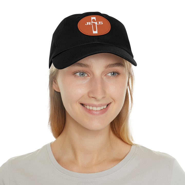 Jesus Hat with Leather Patch (Round)