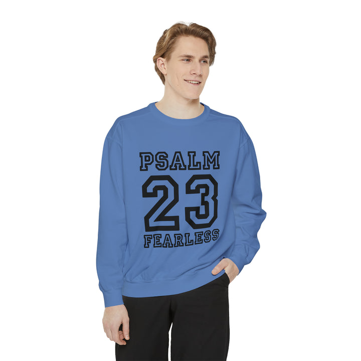 Psalm 23 Unisex Garment-Dyed Sweatshirt
