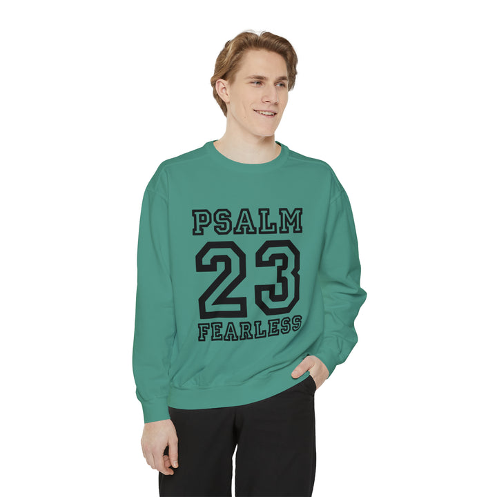 Psalm 23 Unisex Garment-Dyed Sweatshirt