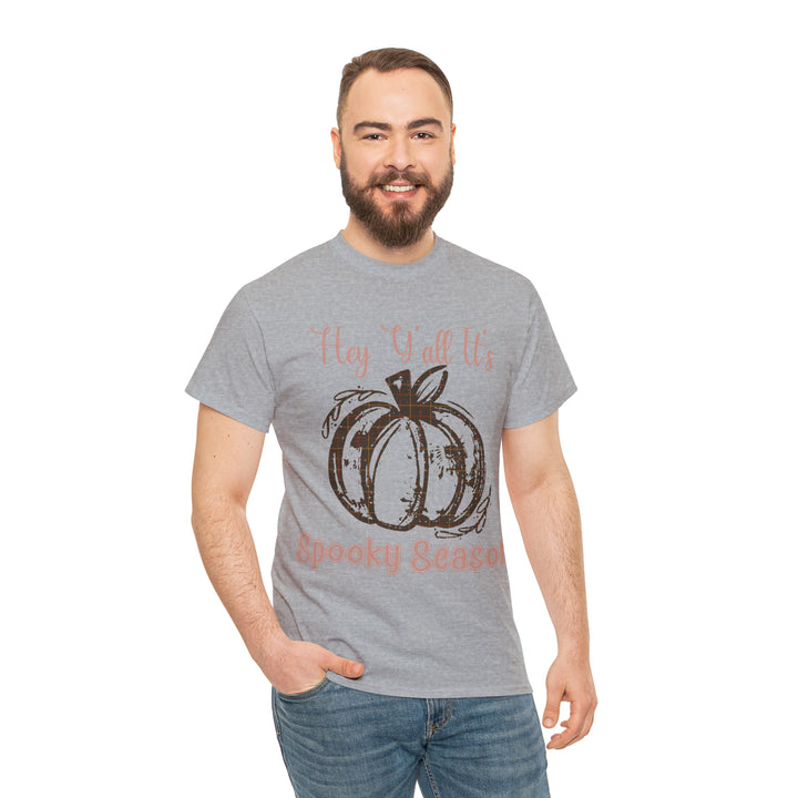 Hey Yall its spooky season-Unisex Heavy Cotton Tee