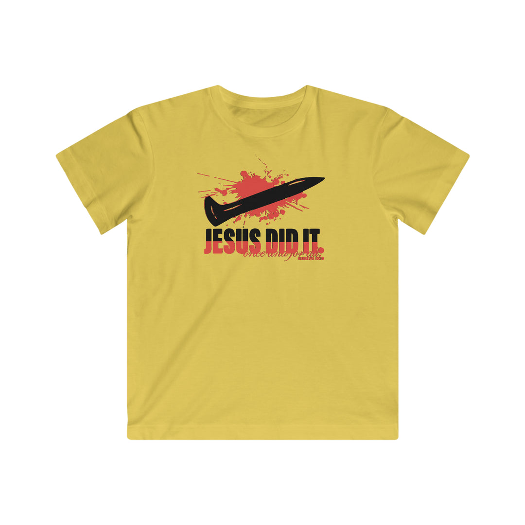 Jesus Did It Kids Fine Jersey Tee