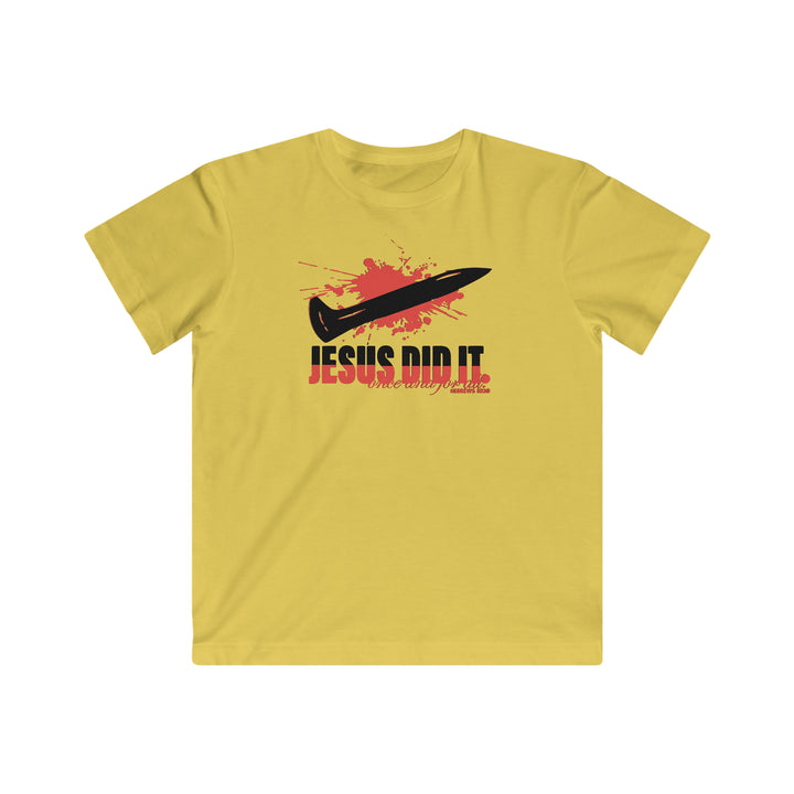 Jesus Did It Kids Fine Jersey Tee