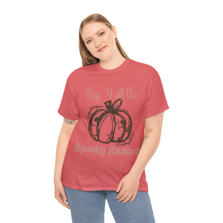 Hey Yall its spooky season-Unisex Heavy Cotton Tee