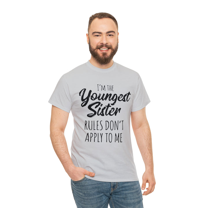 IM THE YOUNGEST=Unisex Heavy Cotton Tee