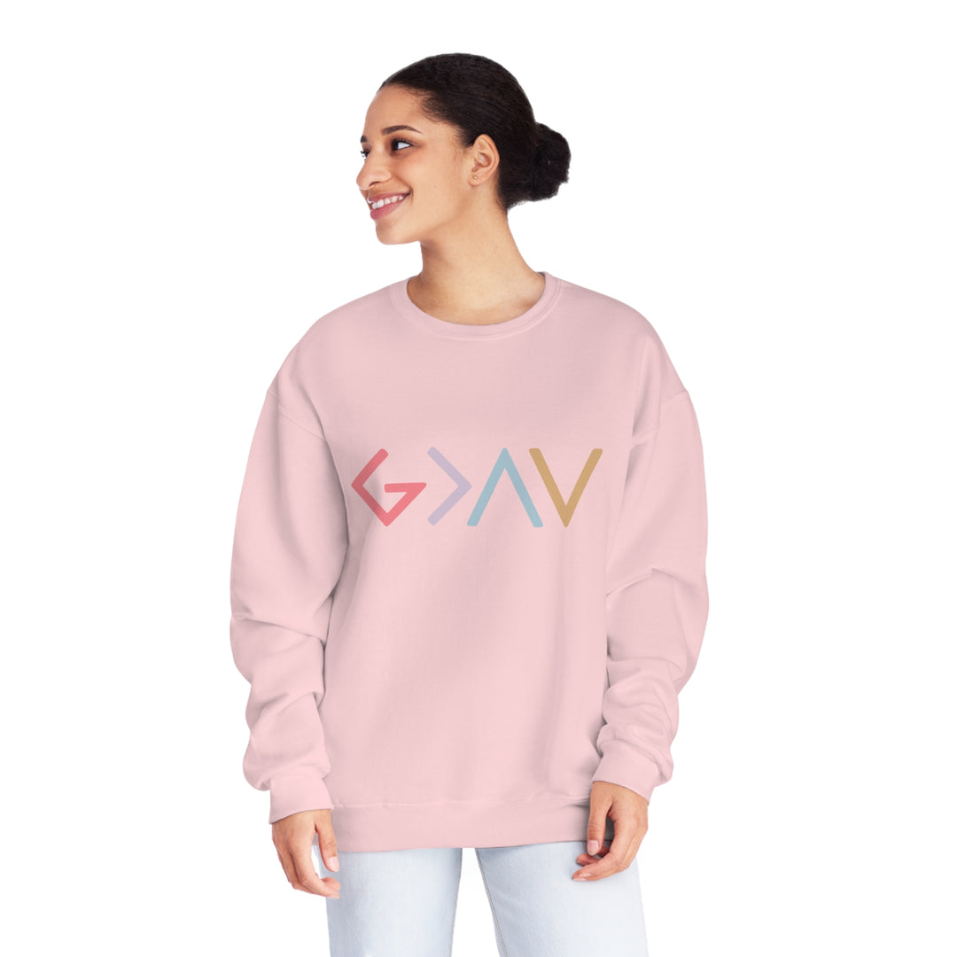 God is Greater Unisex NuBlend® Crewneck Sweatshirt