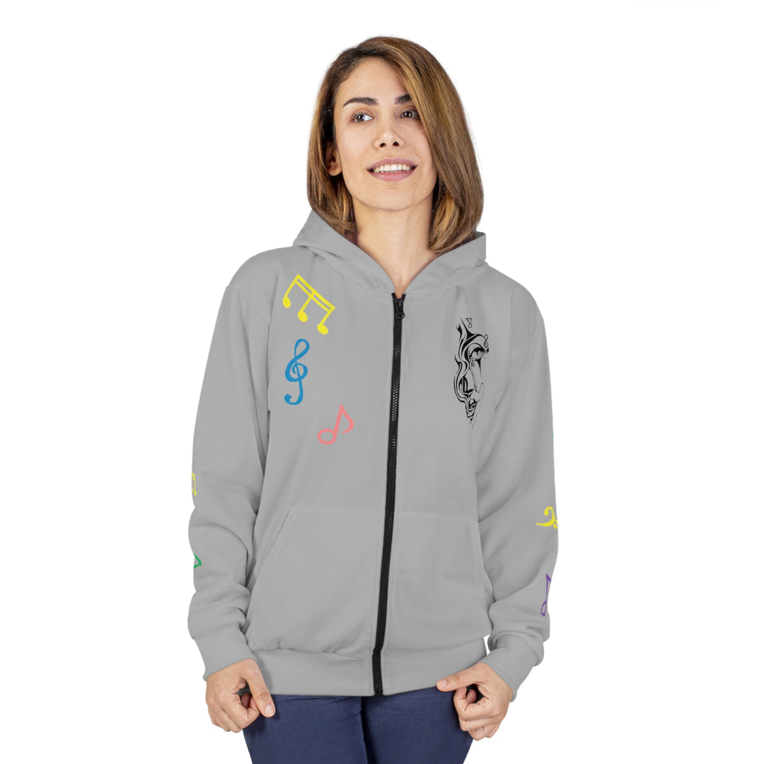 Make Life Beautiful-Unisex Zip Hoodie (AOP)