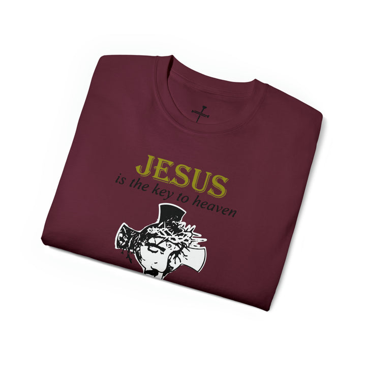 JESUS IS KEY=Unisex Ultra Cotton Tee