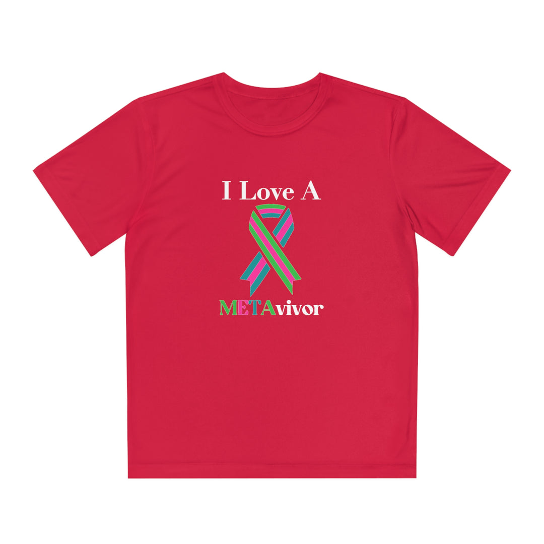 I Love A METAvivor Youth Competitor Tee