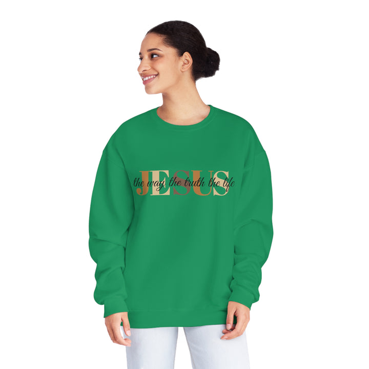 Jesus The Way The Truth The Life Unisex NuBlend® Crewneck Sweatshirt
