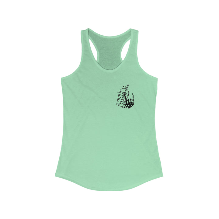 Fueled by ice coffee-Women's Ideal Racerback Tank