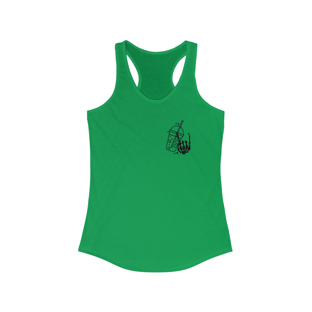 Fueled by ice coffee-Women's Ideal Racerback Tank