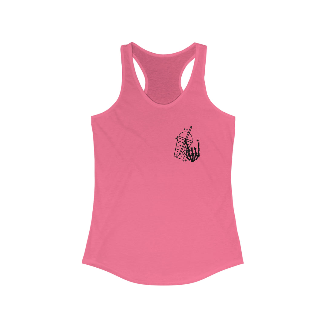 Fueled by ice coffee-Women's Ideal Racerback Tank