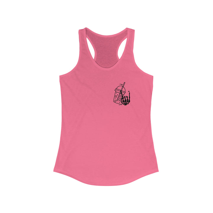 Fueled by ice coffee-Women's Ideal Racerback Tank