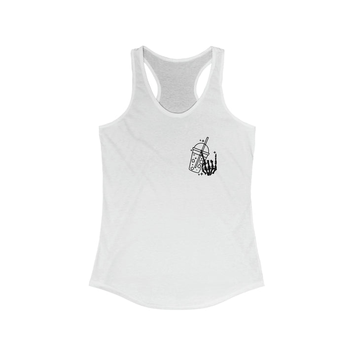 Fueled by ice coffee-Women's Ideal Racerback Tank