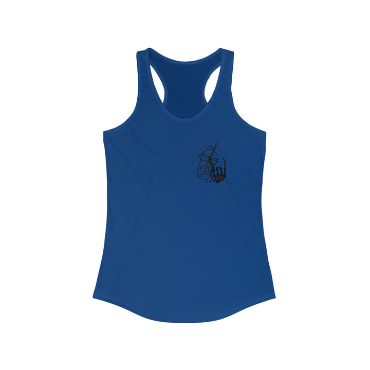 Fueled by ice coffee-Women's Ideal Racerback Tank