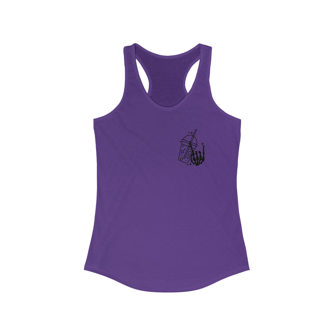 Fueled by ice coffee-Women's Ideal Racerback Tank