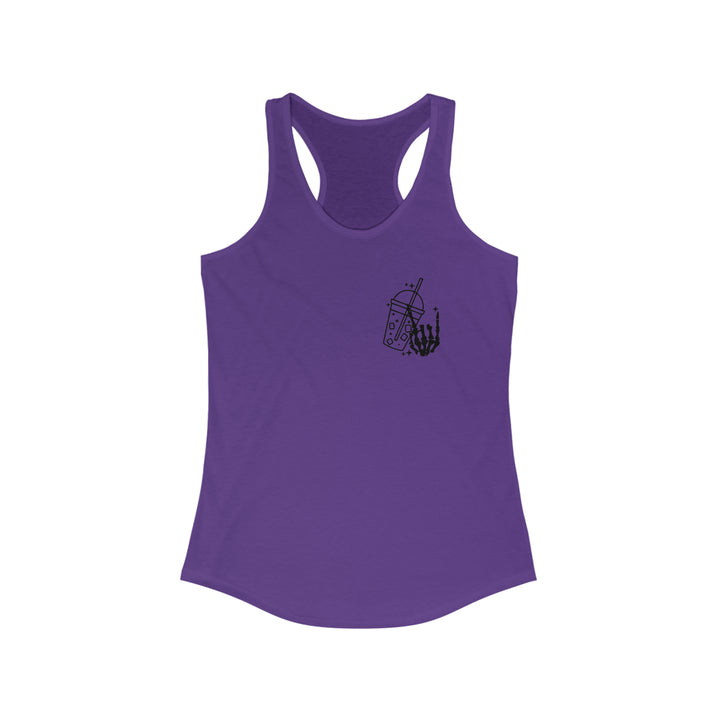 Fueled by ice coffee-Women's Ideal Racerback Tank
