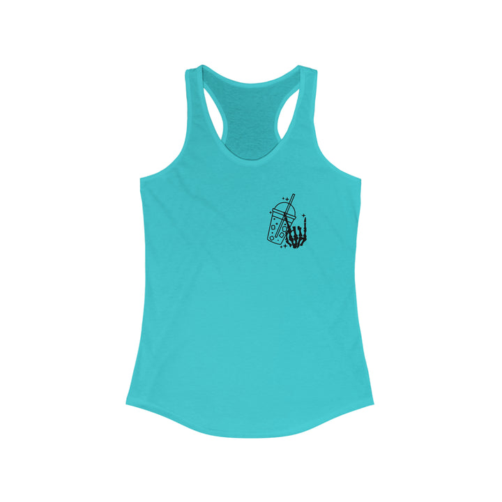 Fueled by ice coffee-Women's Ideal Racerback Tank