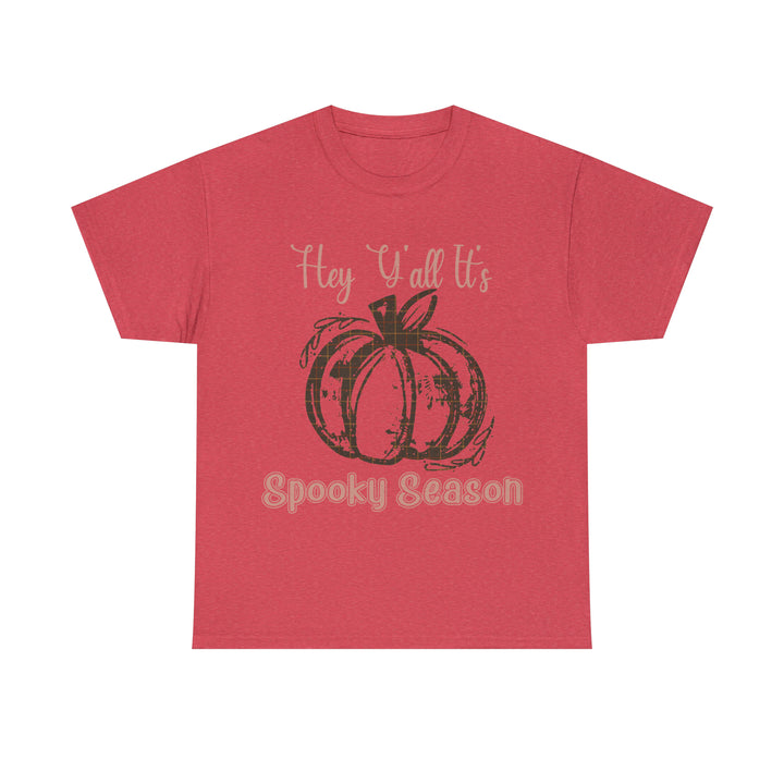 Hey Yall its spooky season-Unisex Heavy Cotton Tee