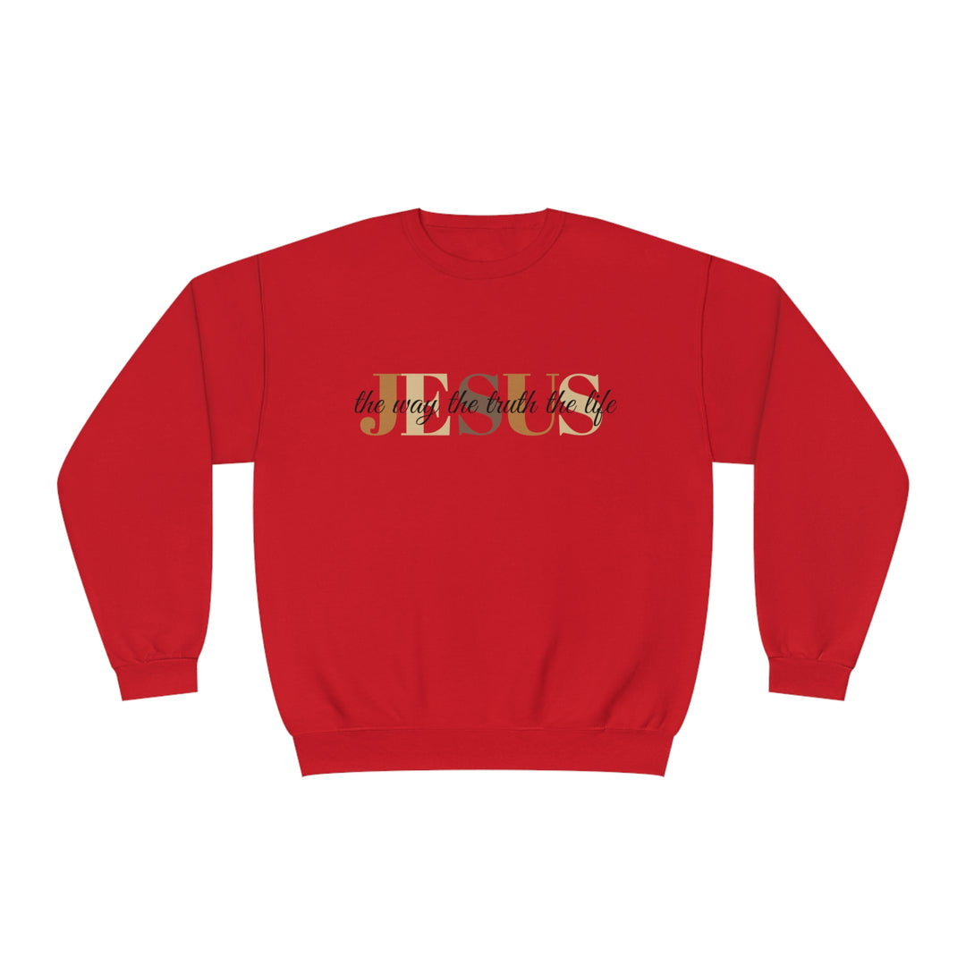 Jesus The Way The Truth The Life Unisex NuBlend® Crewneck Sweatshirt