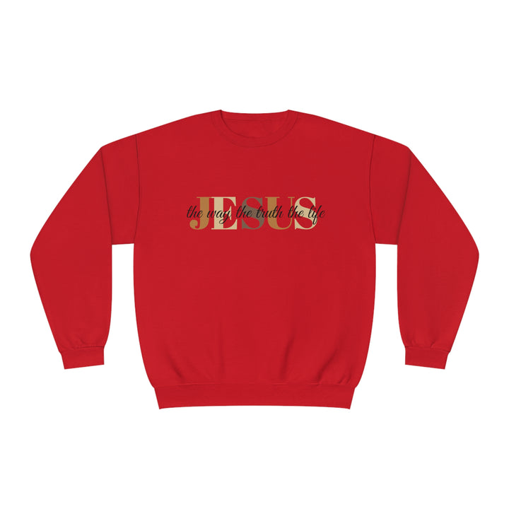 Jesus The Way The Truth The Life Unisex NuBlend® Crewneck Sweatshirt