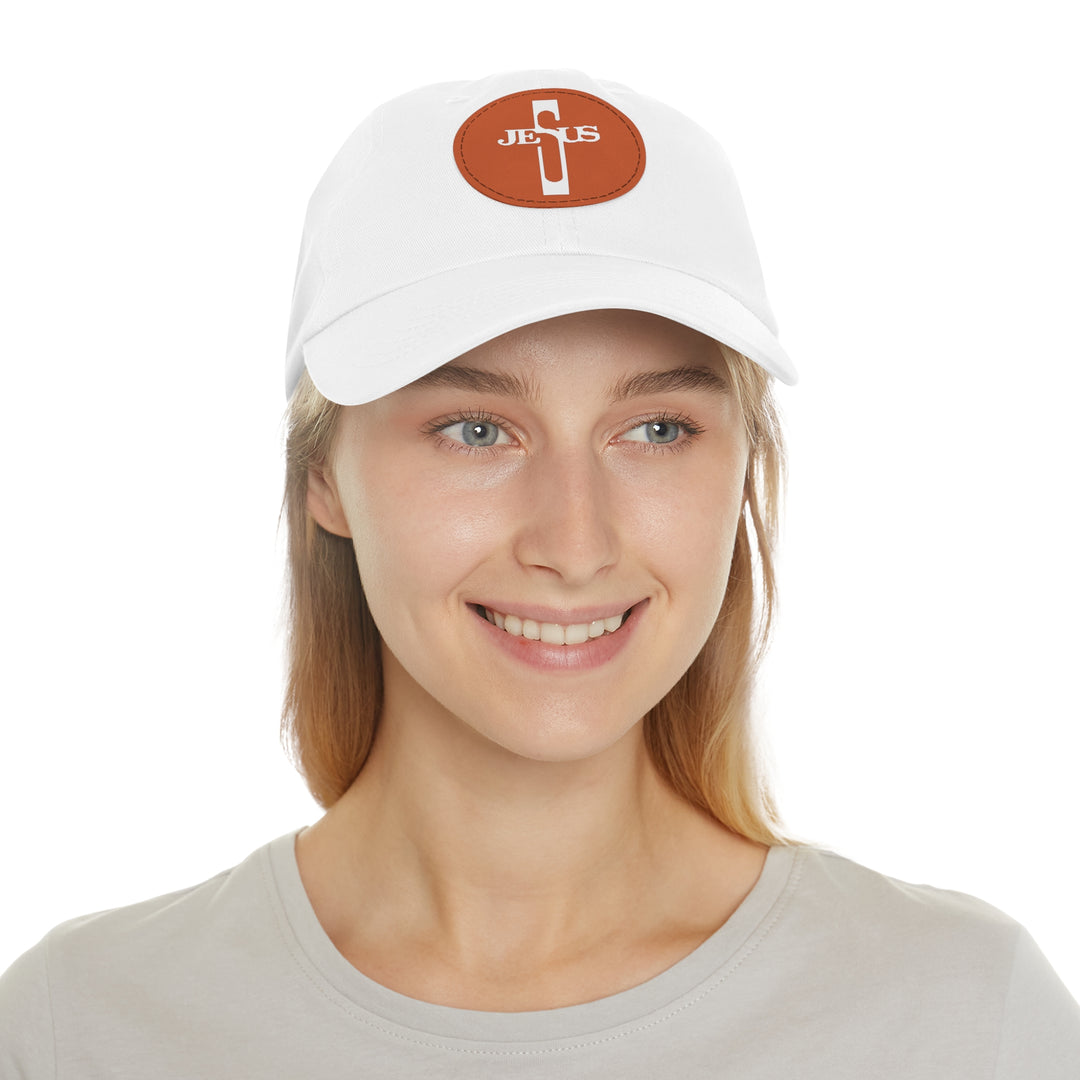 Jesus Hat with Leather Patch (Round)