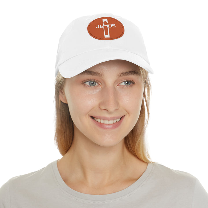 Jesus Hat with Leather Patch (Round)