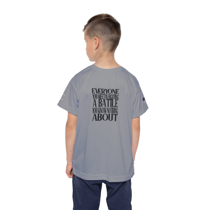BE KIND-GREY-Kids Sports Jersey (AOP)