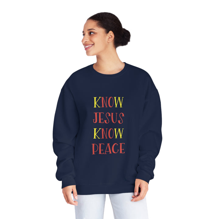 Know Jesus-Unisex NuBlend® Crewneck Sweatshirt