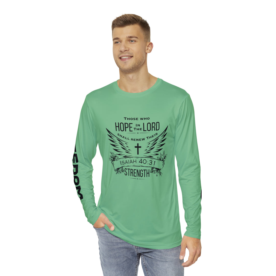 Hope in the Lord Men's Long Sleeve Shirt (AOP)