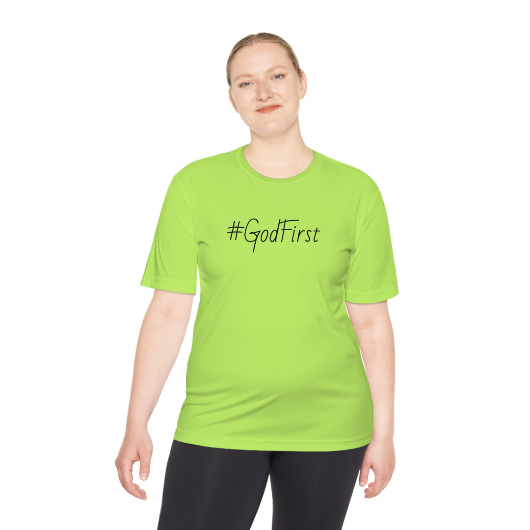 #GodFirst-Unisex Moisture Wicking Tee