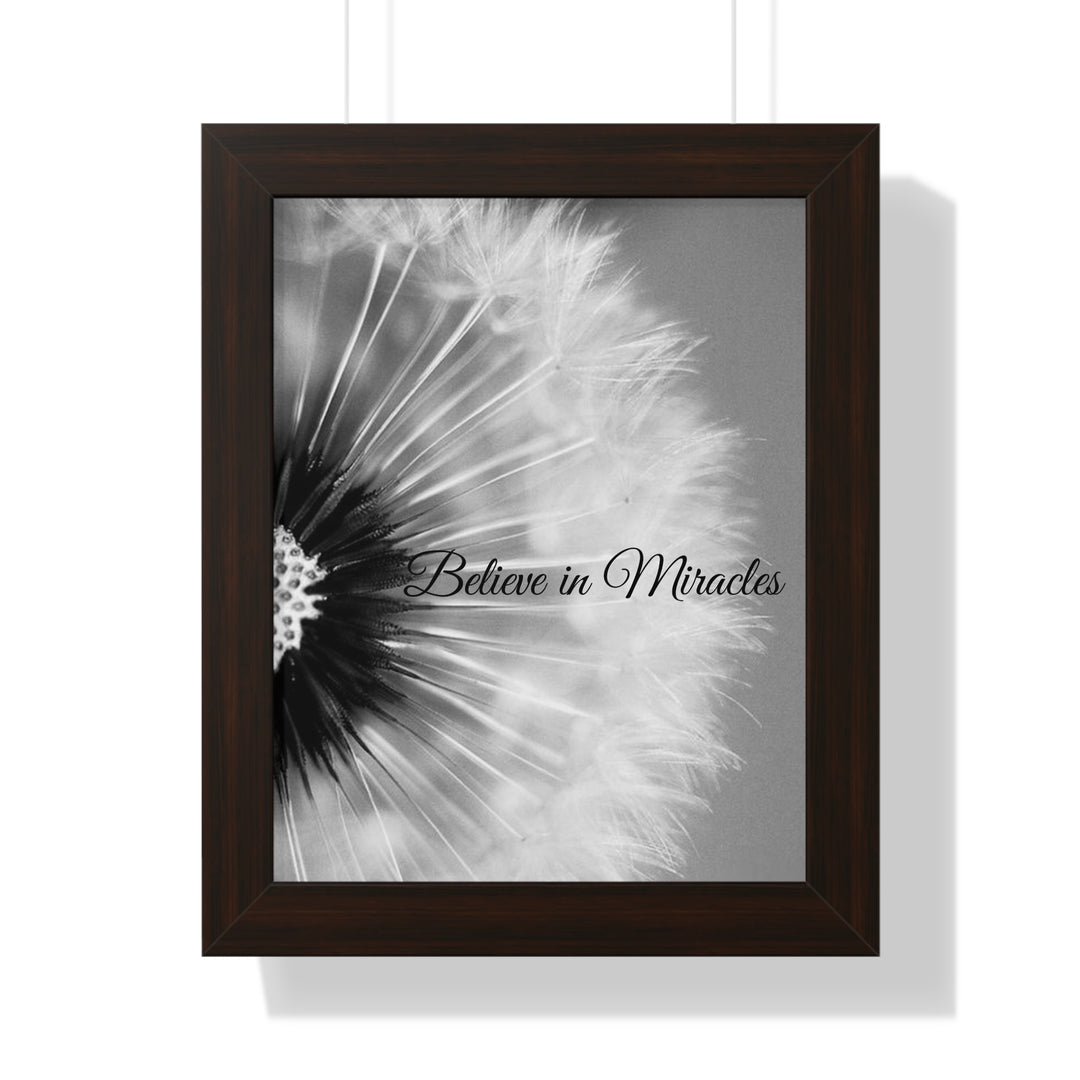BELIEVE IN MIRACLES=Framed Vertical Poster
